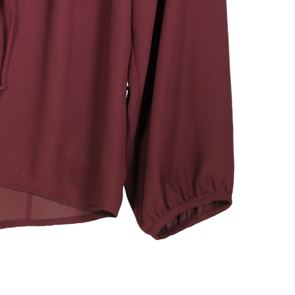 Abercrombie Fitch Peasant Blouse Women Small Brown Lace Detail Lightweight Boho - Picture 3 of 5